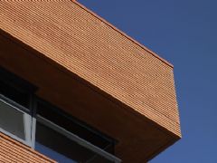 Baksteenstrips voor gevel en plafond dagen architectuur uit