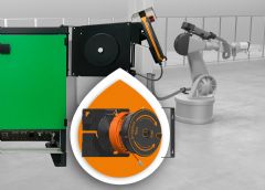 Continue kabeltoevoer op industriële robots: e-spool flex 