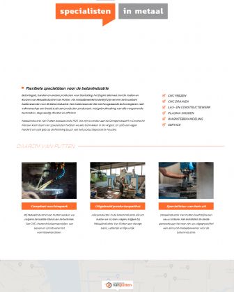 Bezoek de website van Metaalindustrie A. van Putten & Co. BV