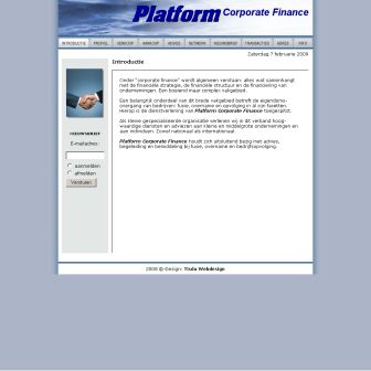 Bezoek de website van Platform Corporate Finance BV